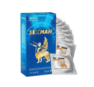 Bao Cao Su SexMan Gai Chấm Bi Lớn Hộp 10 Cái